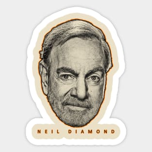 Retro Portrait Neil Diamond Sticker
